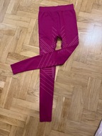 Spodnie leginsy damskie S/M termoaktywne różowe rozciągliwe getry