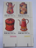 USA - zdobnictwo metalowych naczyń - sztuka ludowa - Mi. 1378-81 ** czwórka