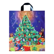 25007 REKLAMÓWKA ŚWIĄTECZNA TORBA NA PREZENTY MIKOŁAJ CHOINKA