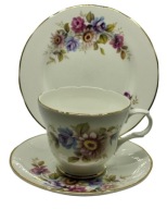 CROWN TRENT Angielska porcelanowa Filiżanka Trio