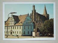 Lubsko. Ratusz i gotycki kościół 1978r