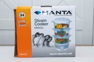 Parowar MANTA MM453 650W 7,5L 3 pojemniki Timer | Jak nowy