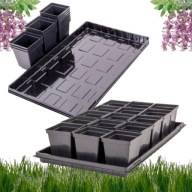 DONICZKI DO ROZSADY PIKOWANIA SADZENIA 24.SZT TACKA 60X40CM Z PODSTAWKĄ