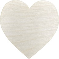 Serce drewniane serduszko 12,5cm sklejka ozdoba