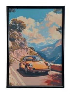 Plakat samochodowy A3 w ramce - dekoracja ścienna, wzory do wyboru