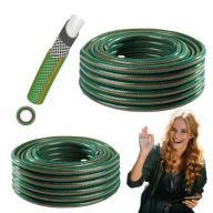 WĄŻ OGRODOWY ROLNICZY GUMOWY 4 WARSTWY 1/2" CALA 50 M ZBROJONY SOLIDNY