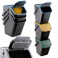 ZESTAW 3X KOSZ NA ŚMIECI DO SEGREGACJI ODPADÓW PAPIER PLASTIK SZKLO 25 L