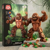 ELEFUN GORILLEX WALECZNY GORYL KLOCKI 1161 ELEMENTÓW PREZENT DLA DZIECI 6+