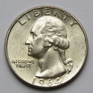 Ameryka-1/4 dolara Washington1964r -Ag ok. men.