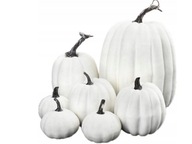 DYNIE ozdobne BIAŁE dekoracja jesień 8 sztuk duże- max wysokość 20 cm