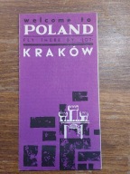 STARA MAPA TURYSTYCZNA PLAN MIASTA KRAKÓW LOT POLSKIE LINIE LOTNICZE