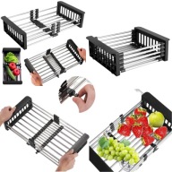 OCIEKACZ SUSZARKA DO ZLEWU NACZYŃ TELESKOPOWY NA ZLEW KOSZYK STALOWY