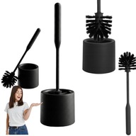 SZCZOTKA DO WC toaletowa z pojemnikiem do czyszczenia ubikacji czarna