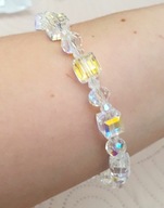 KOMPLET KOLCZYKI BRANSOLETKA diamenty diamentami cyrkoniami KOSTKA GAME