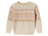 SWETER Dziewczęcy SWETEREK Norweski wzór Jumper roz.110/116