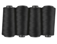 Nici do owerloka poliestrowe czarny 4 szt.