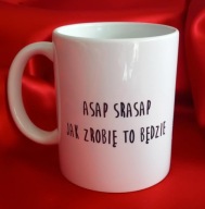 Kubek handmade z humorystycznym napisem