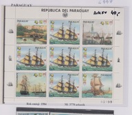 LATARNIE MORSKIE, ŻAGLOWCE PARAGUAY Mi:ARKUSZ3778 L447
