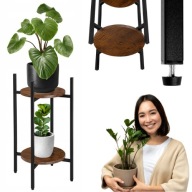 STOJAK NA KWIATY KWIETNIK STOJĄCY DĄB RUSTYKALNY LOFT ELEGANCKI 61CM