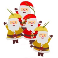 4x Piankowe Figurki Wyklejanki Świąteczne DIY Zestaw Kreatywny Dla Dzieci