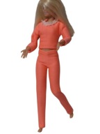 Ubranka dla lalki B. - Morelowe legginsy i bluzeczka !!!