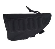 Ładownica velcro na kolbę do strzelby - czarna