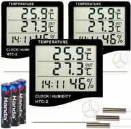 3X STACJA POGODOWA POGODY TERMOMETR HIGROMETR POKOJOWY ZESTAW MINI