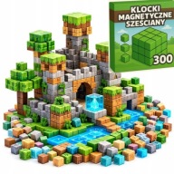 Klocki magnetyczne Martius zestaw 300.el Minecraft metal plastik+15 FIGUREK