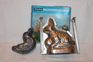 Forma do ciasta lub masła w kształcie króliczka i kaczuszki