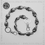 Łańcuch CZASZKI duże skull