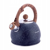 Kamille czajnik 2L stalowy czarny z gwizdkiem na indukcję i gaz klasyczny