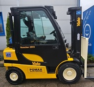 Wózek widłowy YALE GLP25VX 2,5 T, przesuw, kabina, 3544 h, UDT, LPG.