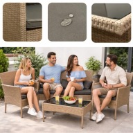 ZESTAW MEBLI OGRODOWYCH DO OGRODU KOMPLET MEBLE TARAS ALTANKA KOMUNIA