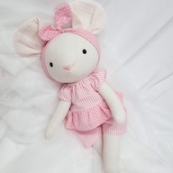 Lalka tilda szmacianka przytulanka Myszka 38 cm handmade ręcznie szyta