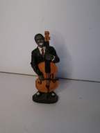 PIĘKNA FIGURKA JAZZOWA KONTRABASISTA