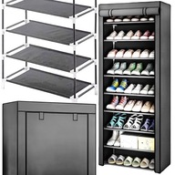 MATERIAŁOWA SZAFA NA BUTY I UBRANIA TEKSTYLNA GARDEROBA SKŁADANA XXL DOM PL