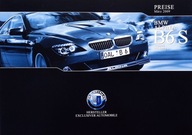 Prospekt BMW Alpina B6 S Coupe E63 Cabrio E64 Cennik 3 / 2009