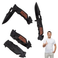 NÓŻ SPRĘŻYNOWY SKŁADANY Z BLOKADĄ I ZBIJAKIEKIEM DO SZYBY RATOWNICZY BSH