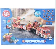 Klocki METROPOLIS CITY FIRE BRIGADE 12w1 593 el. Elefun Straż Pożarna 6+