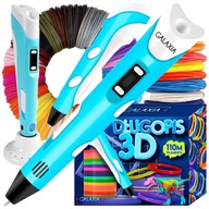 DŁUGOPIS 3D DRUKARKA PEN ZESTAW DLA DZIECI + WKŁADY 110 METRÓW FILAMENT