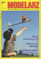 Modelarz 4/1999 Miles Magister, Isaak Sweers, szybowiec Komar stan