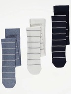 GEORGE - 3pak rajstop srebrna nitka r.158-164