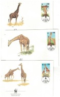 02-FDC-KT30-X-Kenia, WWF -Żyrafy,1989r