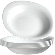 TALERZ OBIADOWY 23CM GŁĘBOKI BIAŁY ZESTAW 6x KADAX OBIADOWY DUŻY 23CM