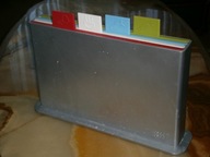 SYGNOWANY KOLOROWY ZESTAW 4 SZT DESEK STOJAK