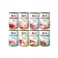 ZESTAW BRIT Pate&Meat MOKRA karma dla psa MIX SMAKÓW puszki bez zbóż 8x400g