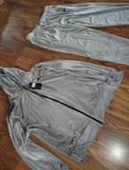 Komplet welurowy PLUS SIZE bluza kaptur rozpinana r. 2XL cappuccino