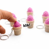 Brelok antystresowy w kształcie loda – klik! Druk 3d