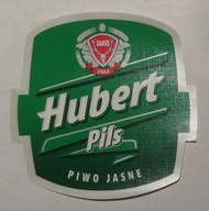STARA ETYKIETA PIWO JASNE HUBERT PILS BROWAR KIELCE ROZLEWNIA JAKO KOKANIN