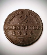 2 PFENNINGE / FENIGI 1864 A